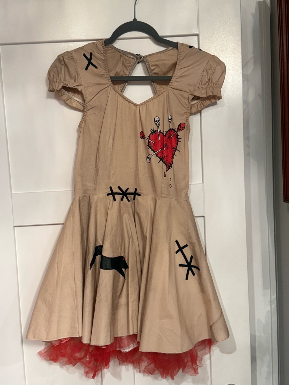 Voodoo Doll Adult Halloween Costume with bow